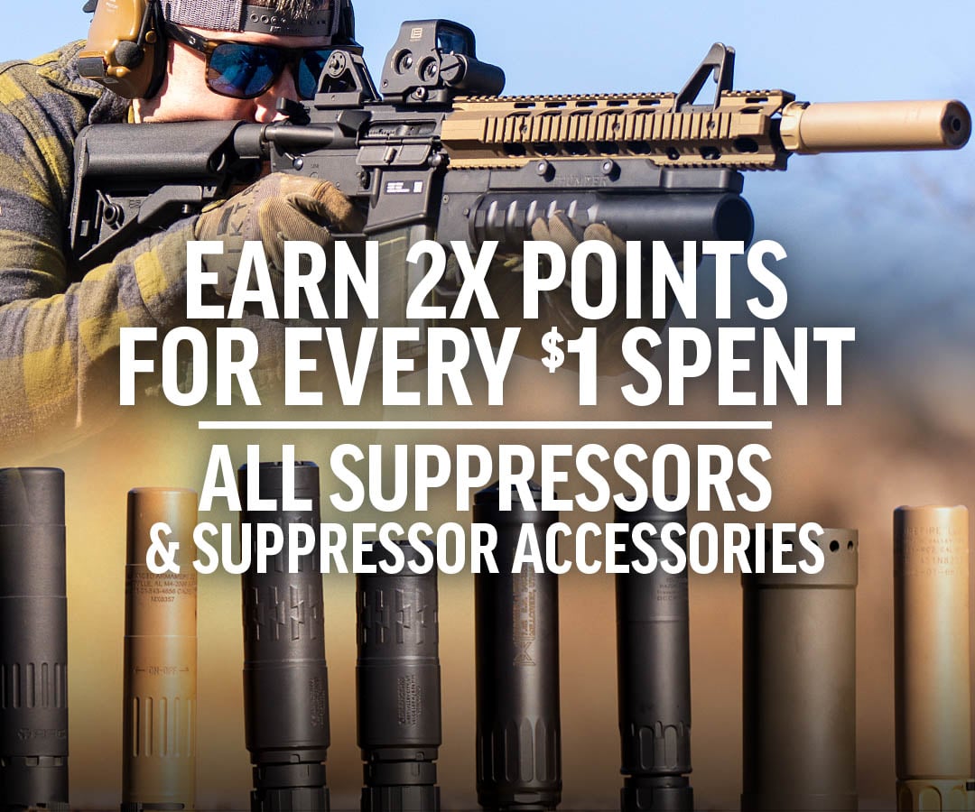 Shop and Earn 2X PSA Rewards Points Now on Suppressor and Suppressor Accessories