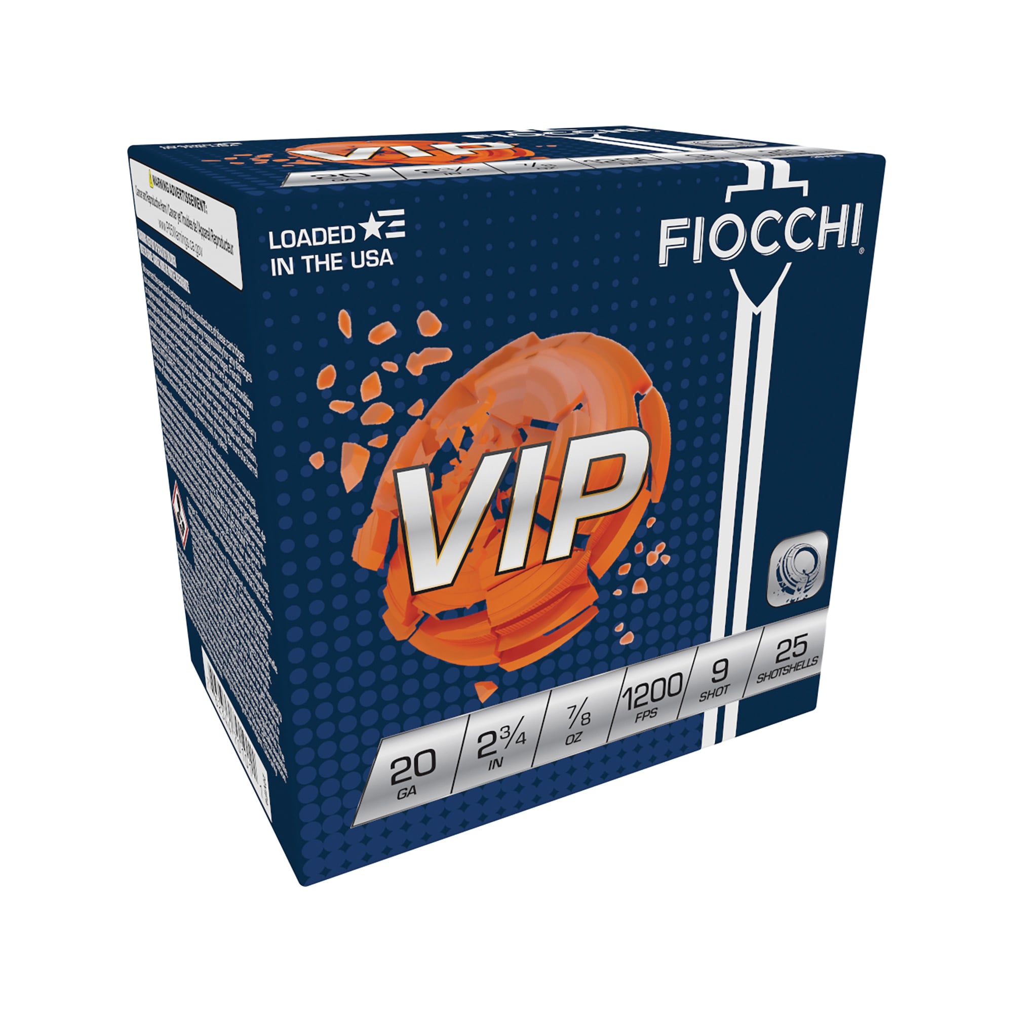 Fiocchi VIP 20 Gauge 2.75" #9 - 0.87 oz - 25rds - 20VIP9