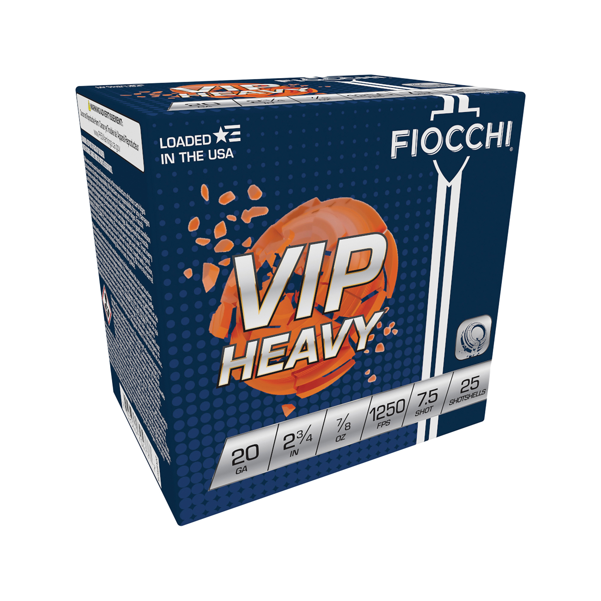 Fiocchi VIP Heavy 20 Gauge 2.75" #7.5 - 0.87 oz - 25rds - 20VIPH75