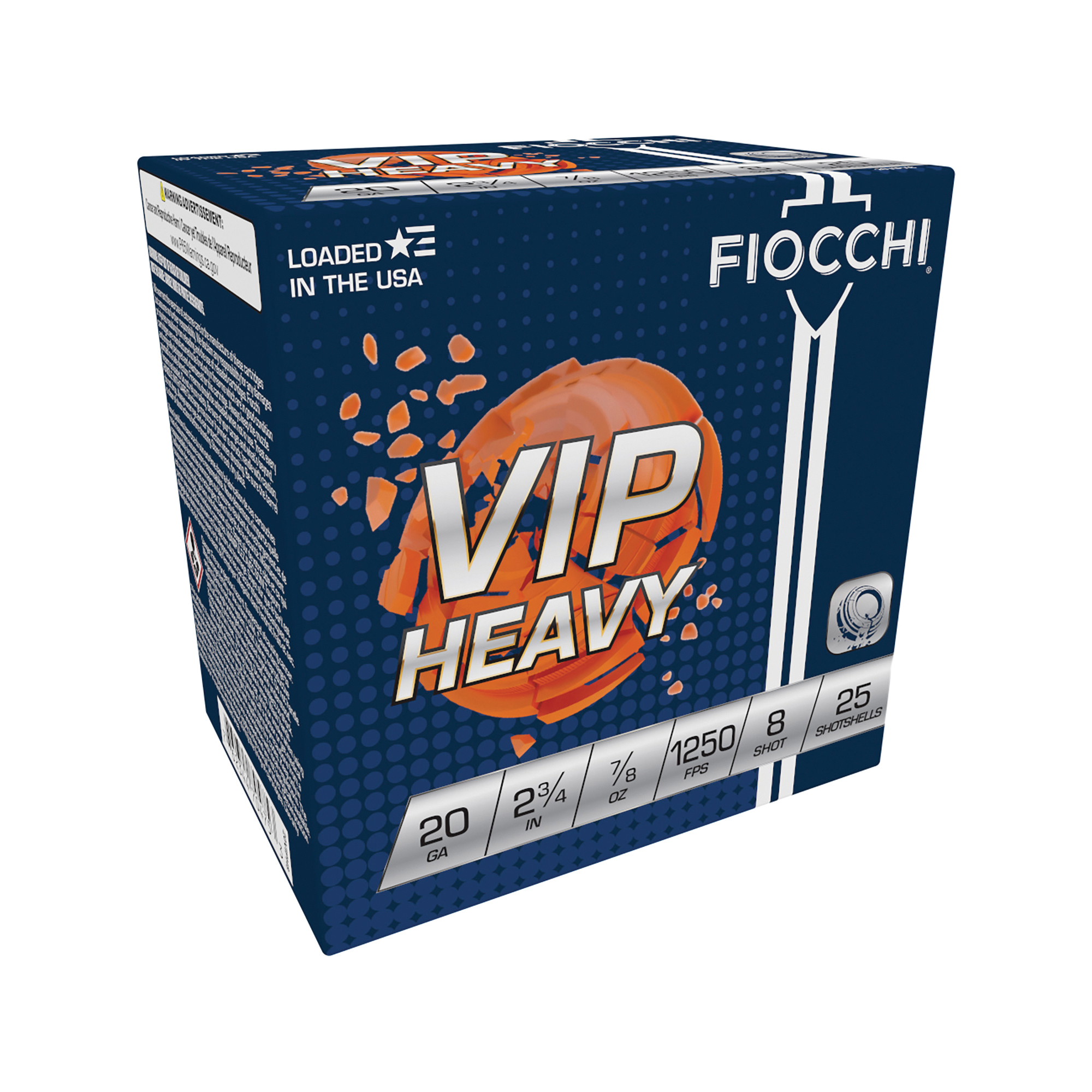 Fiocchi VIP Heavy 20 Gauge 2.75" #8 - 0.87 oz - 25rds - 20VIPH8