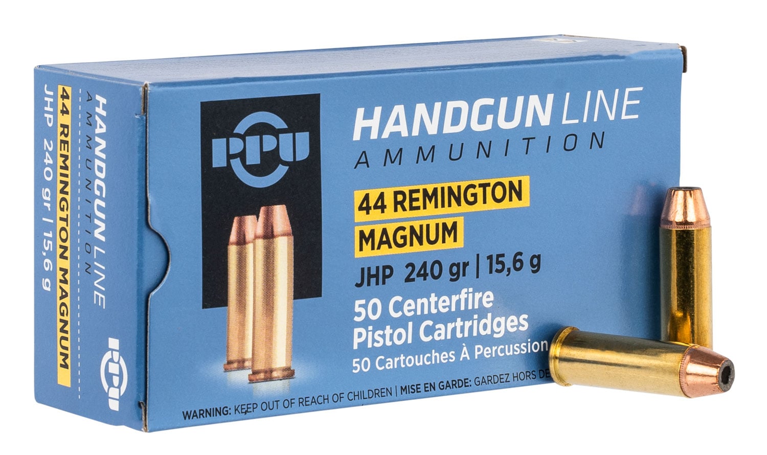 PPU Ammo .44RemMag 50rd 240gr JHP - PPH44MH