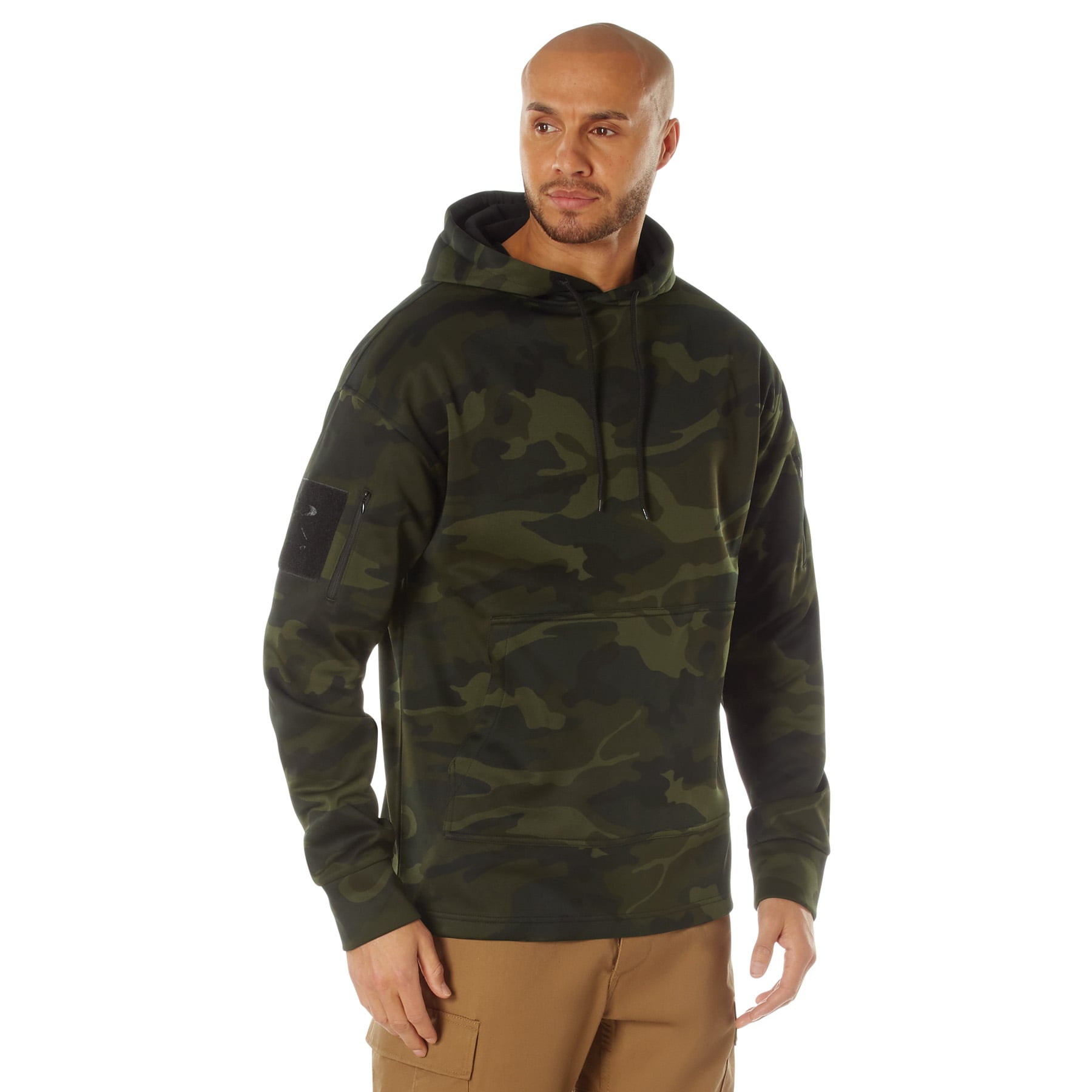 Rothco Concealed Carry Midnight Camo Hoodie - Midnight Woodland Camo, Small