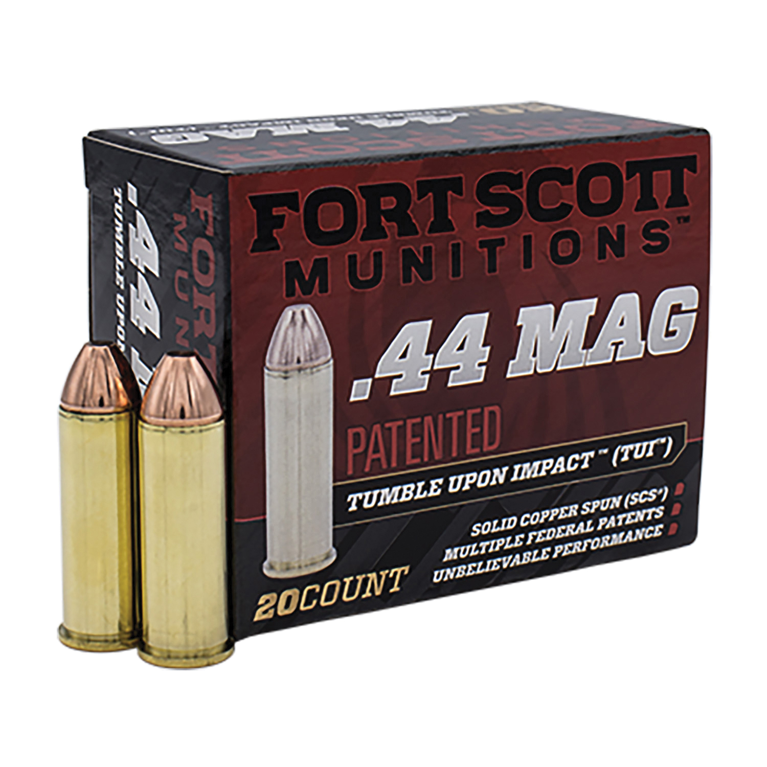 Fort Scott Self Defense Tumble Upon Impact .44 Magnum 200 gr Ammo SCS - 20rds - 44MAG200SCV
