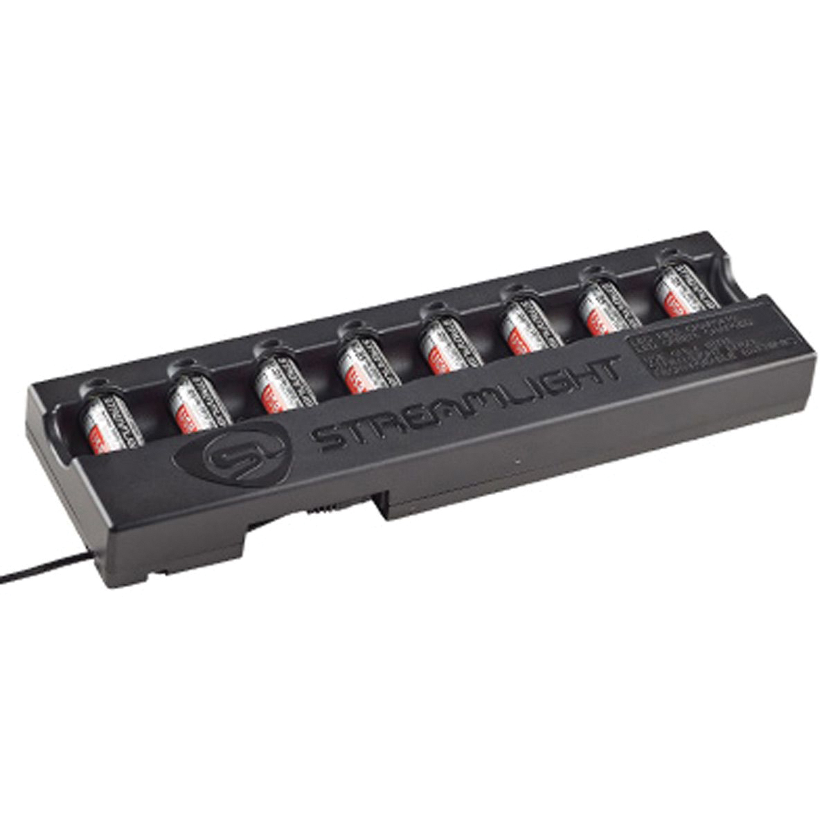 Streamlight SL-B9 12 VDC 8-Unit Bank Charger w/Batteries, Black