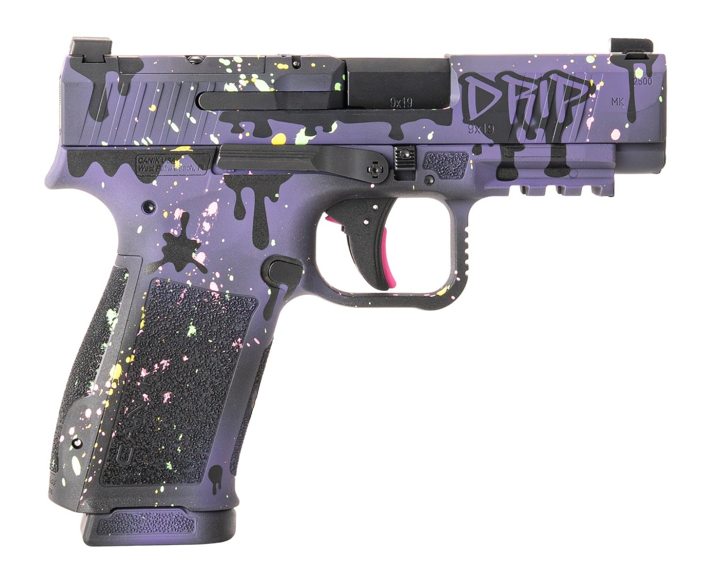 Canik Pistol METE MC9LS Signature Series Midnight Drip 3.64" 9mm 17rd OR Pistol - HG7896DRP-N