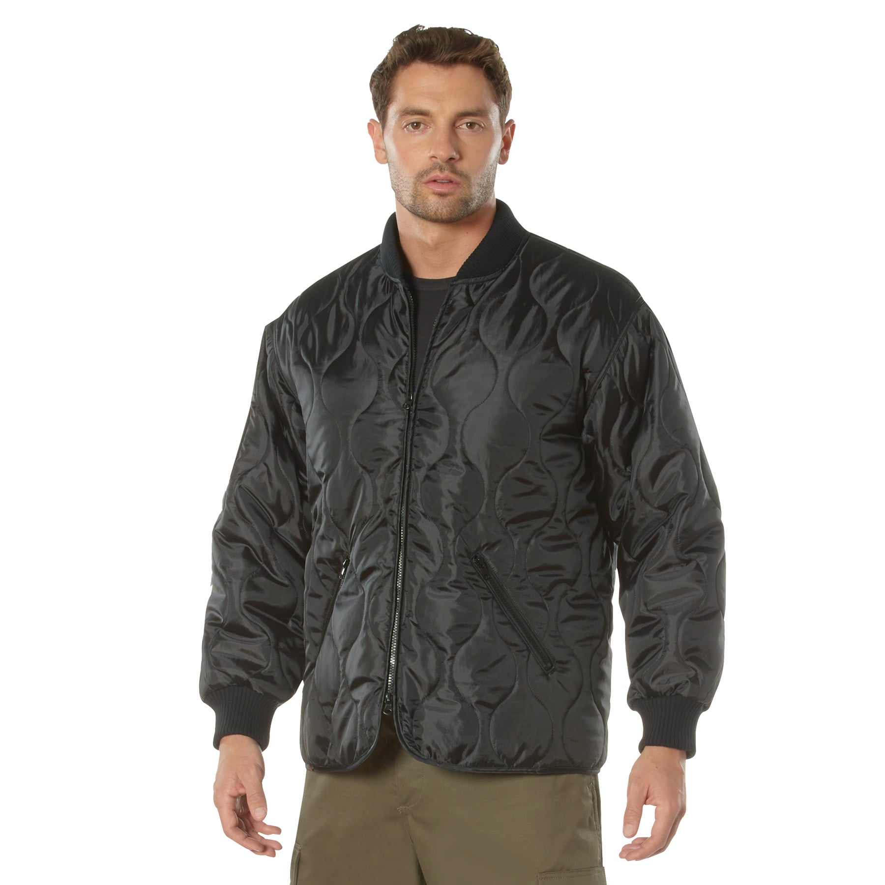 Rothco Concealed Carry Quilted Woobie Jacket - Black, X-Large