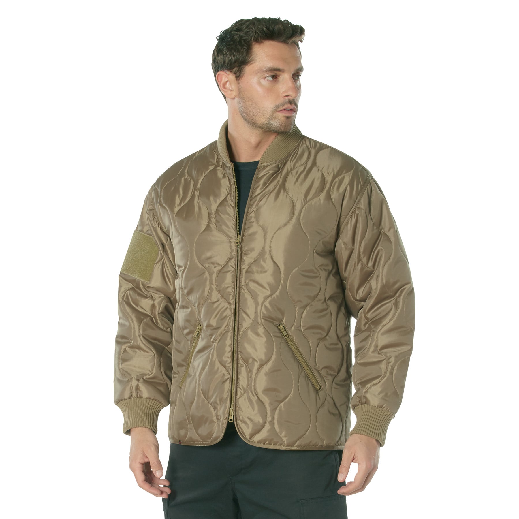 Rothco Concealed Carry Quilted Woobie Jacket - Coyote Brown, Large