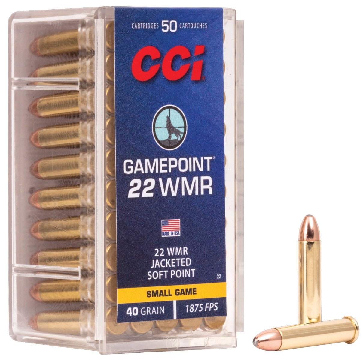 CCI 22WMR 40GR GAMEPOINT 50/2000 - No Credit Card Fees - Low, flat rate shipping