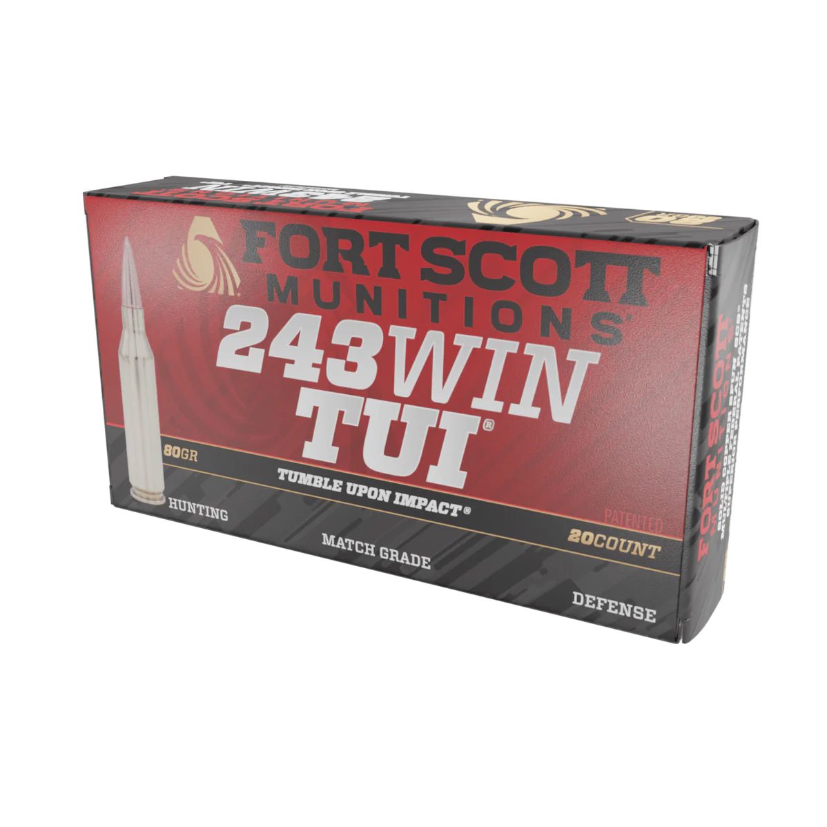 FORT SCOTT 243 WIN 80GR TUI – SOLID COPPER 20RD 10BX/CS - No Credit Card Fees - Low, flat rate shipping
