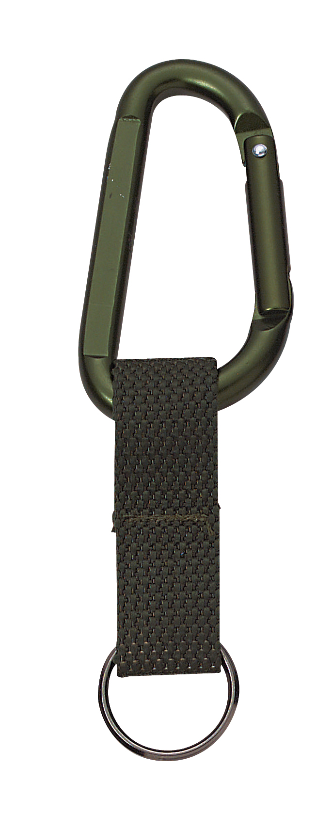 Rothco Jumbo 80Mm Carabiner With Web Strap Key Ring - Olive Drab
