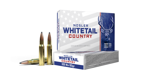 Nosler Whitetail Country Rifle Ammunition .308 Win 165gr SP 2800 fps 20/ct - No Credit Card Fees - Low, flat rate shipping