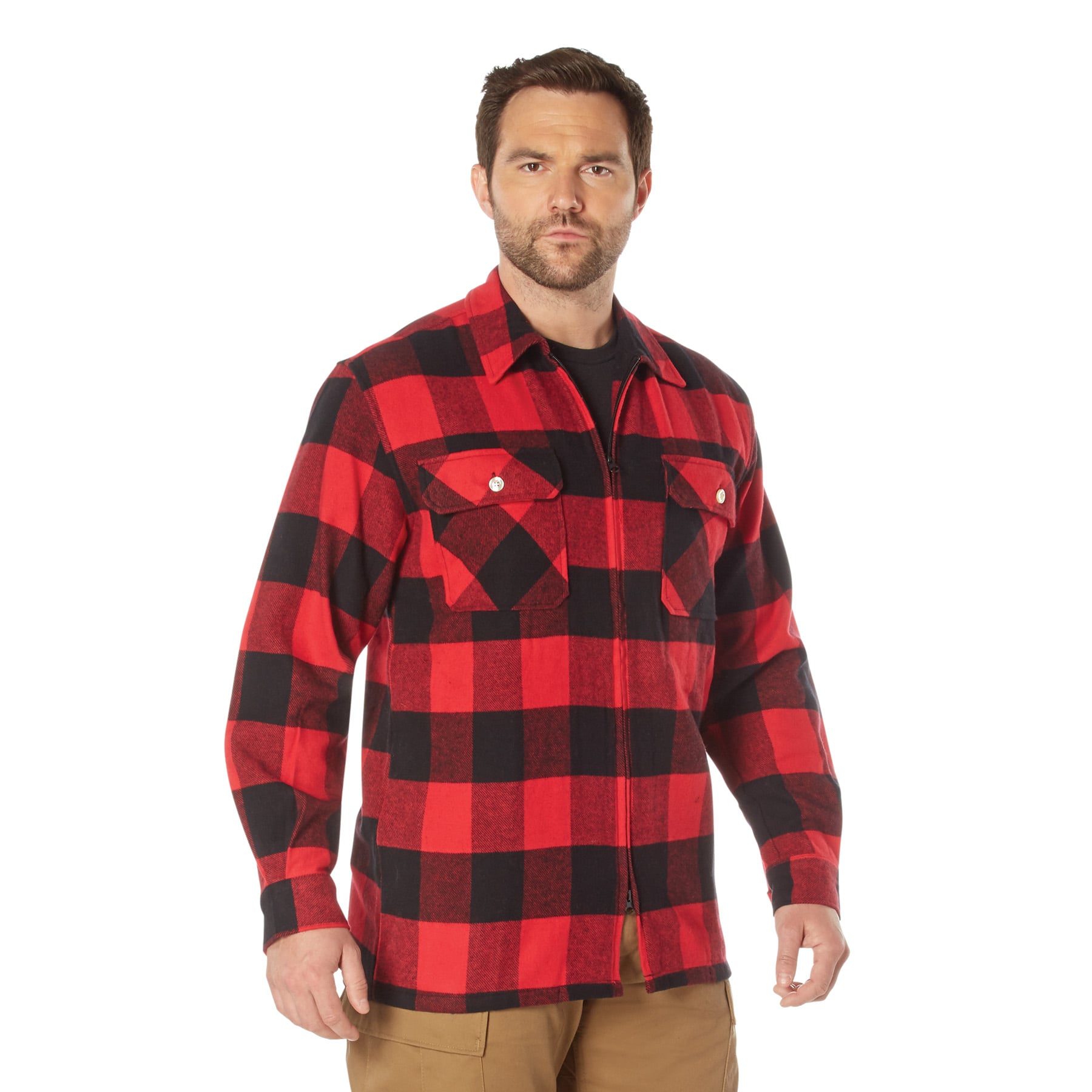Rothco Concealed Carry Flannel Shirt - Red Plaid, X-Large
