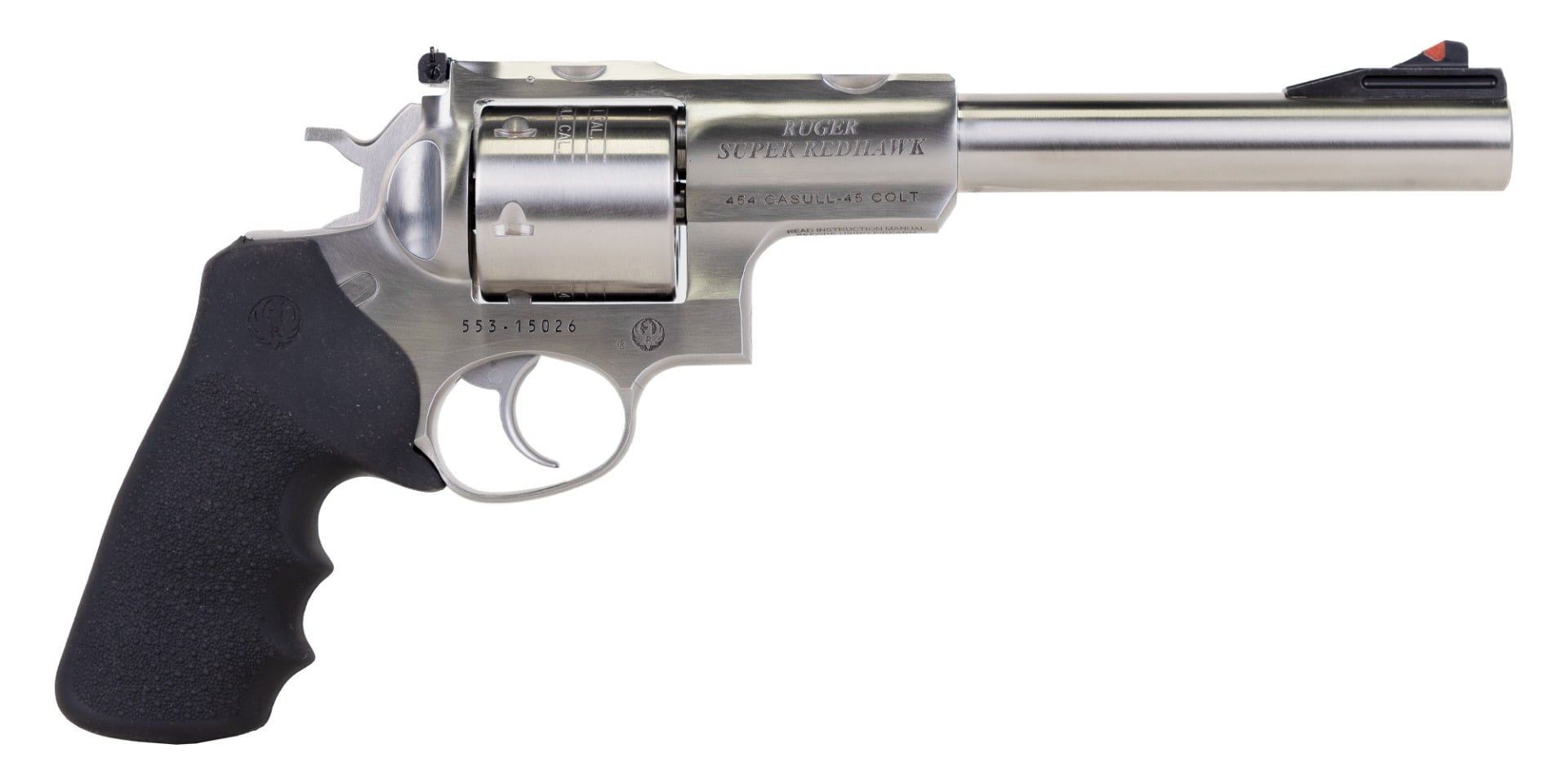 RUGER SUPER REDHAWK 454 CASULL – 7.5″ AS STAINLESS HOGUE TAMER - No Credit Card Fees - Free Shipping