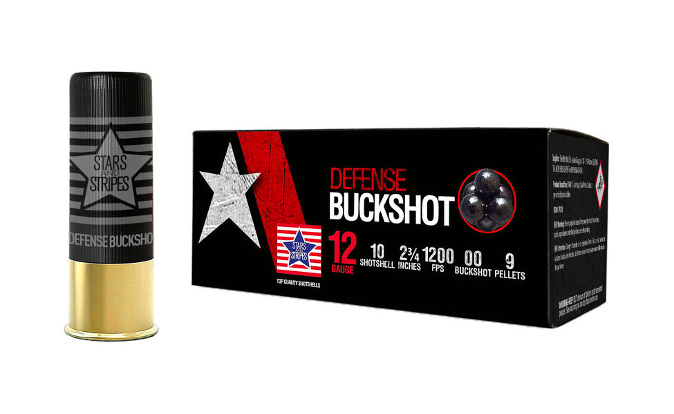Prvi Partizan Stars and Stripes 2-3/4" 9 Pellet 00 12ga Buckshot, 10rds - CBuck9