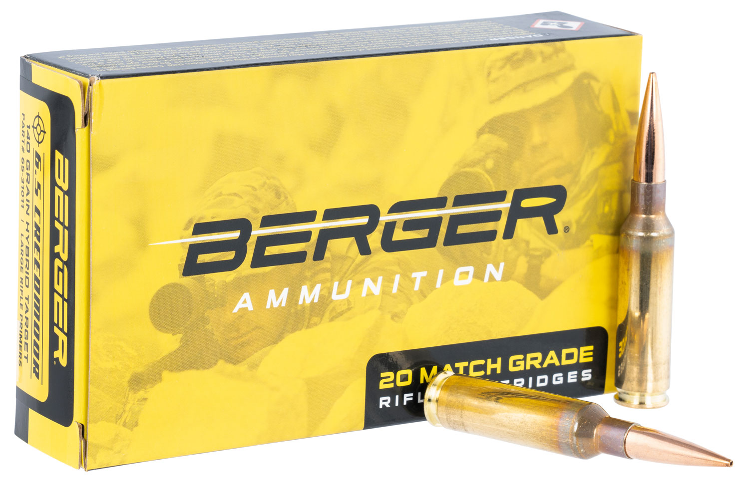 Berger Bullets Match Grade Rifle Ammunition 6.5mm Creedmoor 140gr Hybrid Target 20/ct - No Credit Card Fees - Low, flat rate shipping