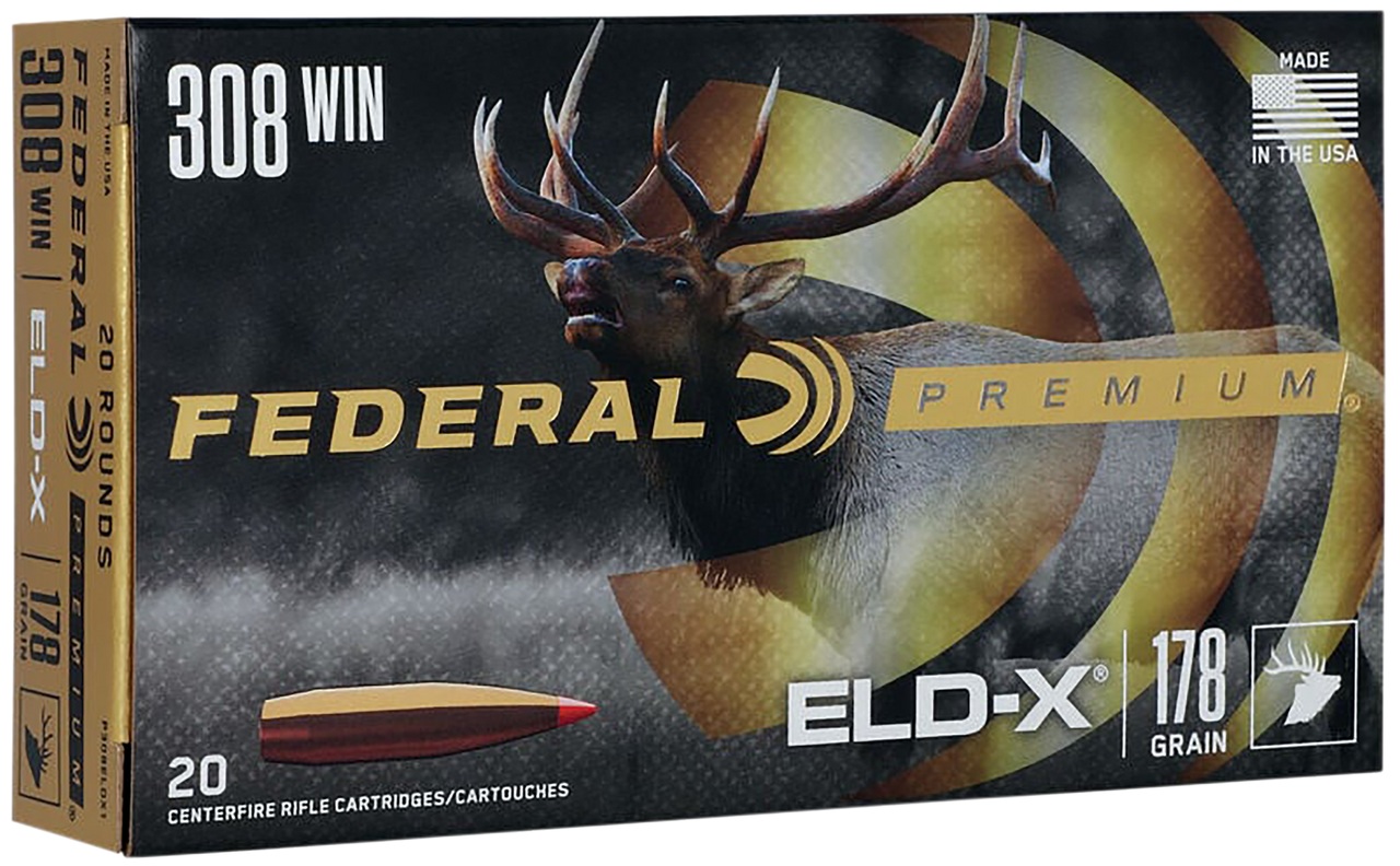 Federal Premium .308 Win 178 gr Ammo ELD-X - 20rds - P308ELDX1