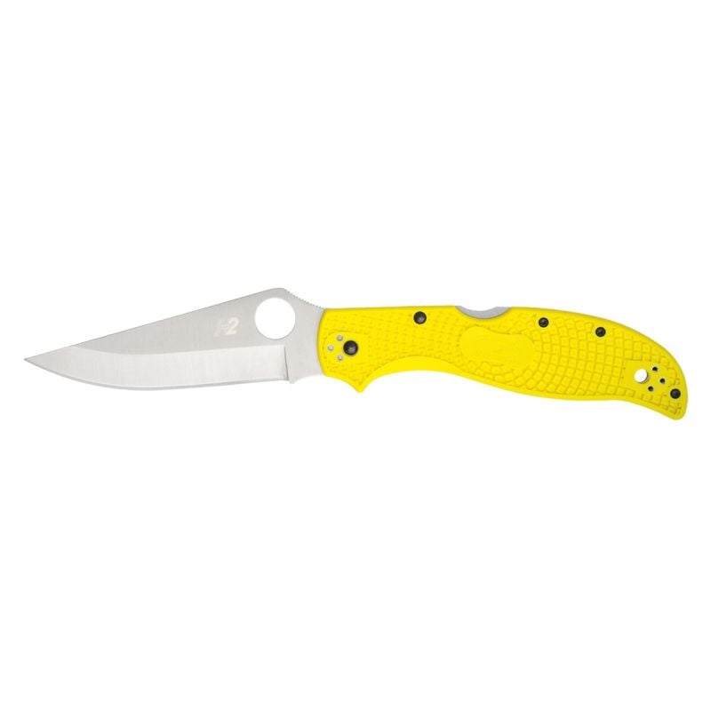 Spyderco Stretch 2 XL Lightweight Salt Folding Clip Point Knife, Yellow - C258PYL