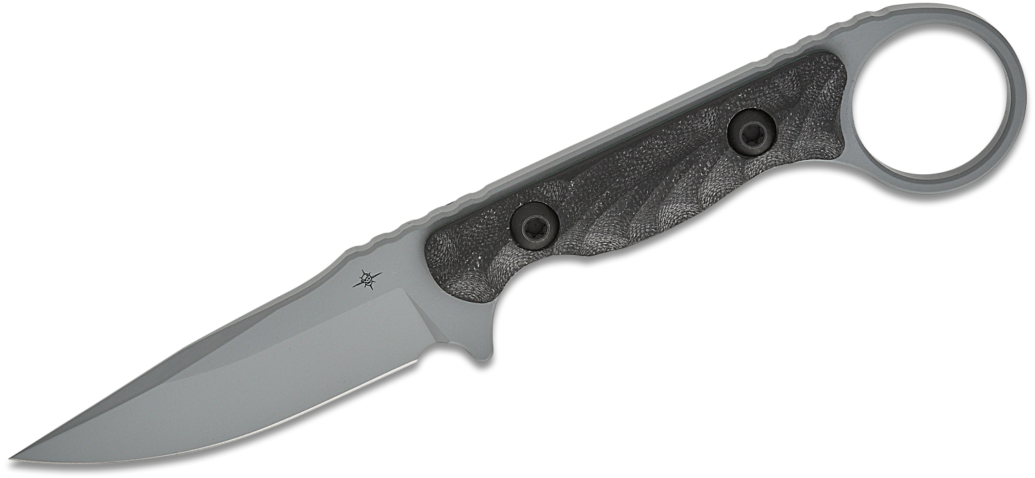 Toor Knives Jank Shank S Fixed Blade Clip Point Knife, Phantom Grey