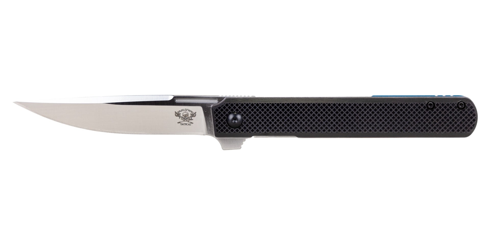 Skallywag Tactical Swifttale Folding Drop Point Knife, Black