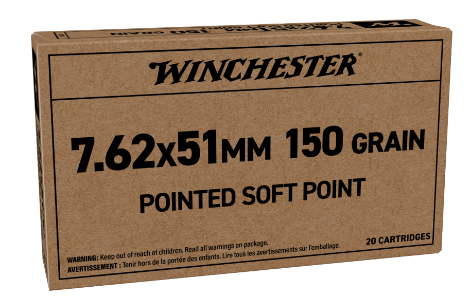 Winchester 7.62x51mm 150gr Soft Point Ammo, 20rds - SG76251P