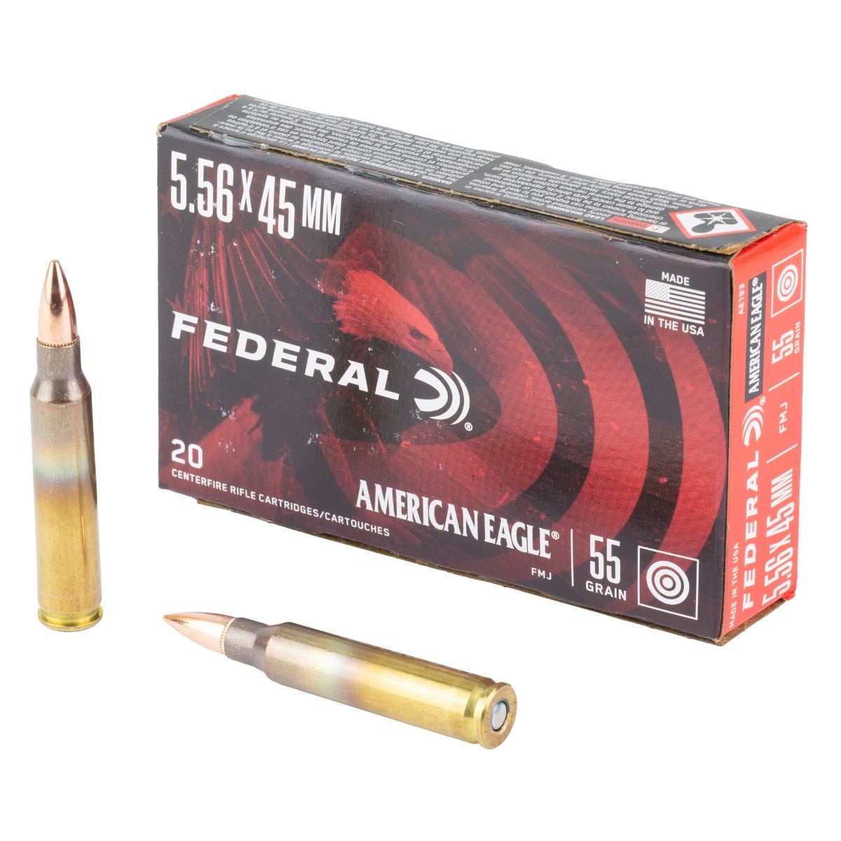 Federal American Eagle 55gr 5.56x45 FMJ 20rd - FEDEAE193