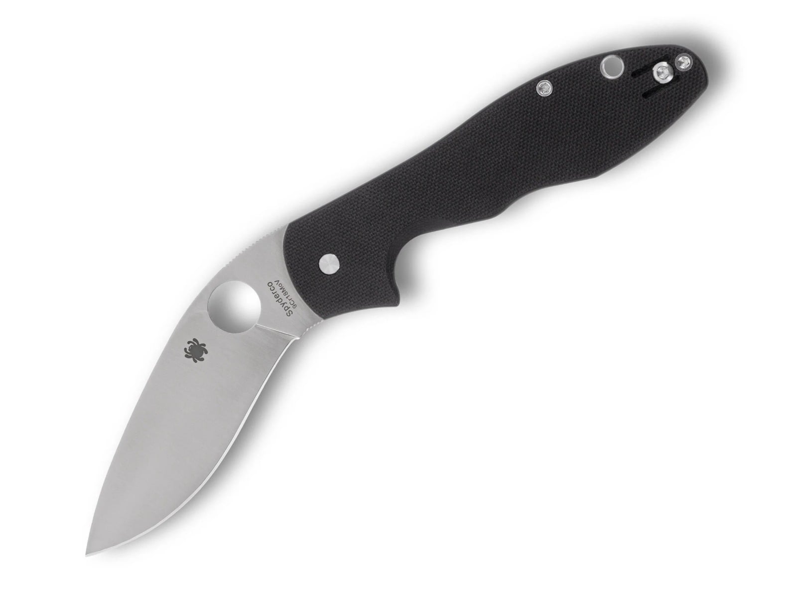 Spyderco Retract Folding Kukri Blade Knife, Black - C276GP