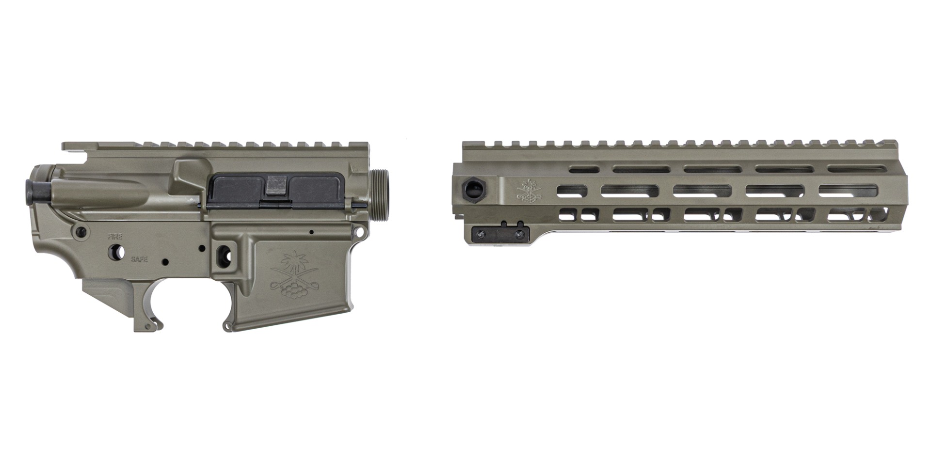 Sabre-15 Builder Set - 9.75" QDSM Rail, Blue Titanium