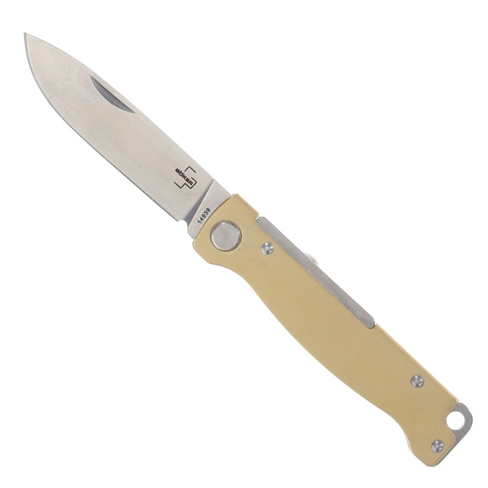 BOKER PLUS ATLAS FOLDING KNIFE - BRASS - 01BO853