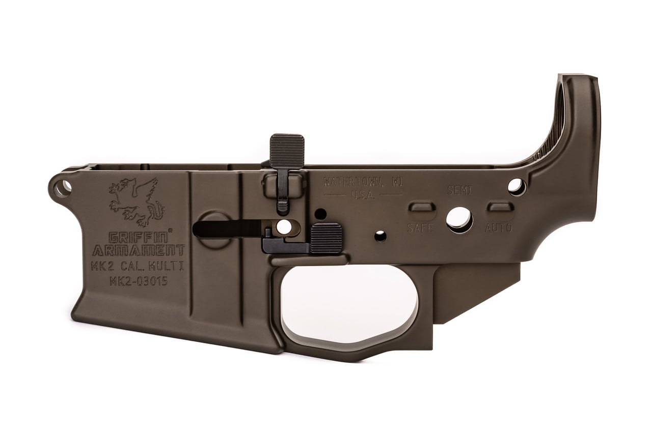 Griffin Armament MK2 AR-15 Lower Receiver, Terra Brown | Palmetto