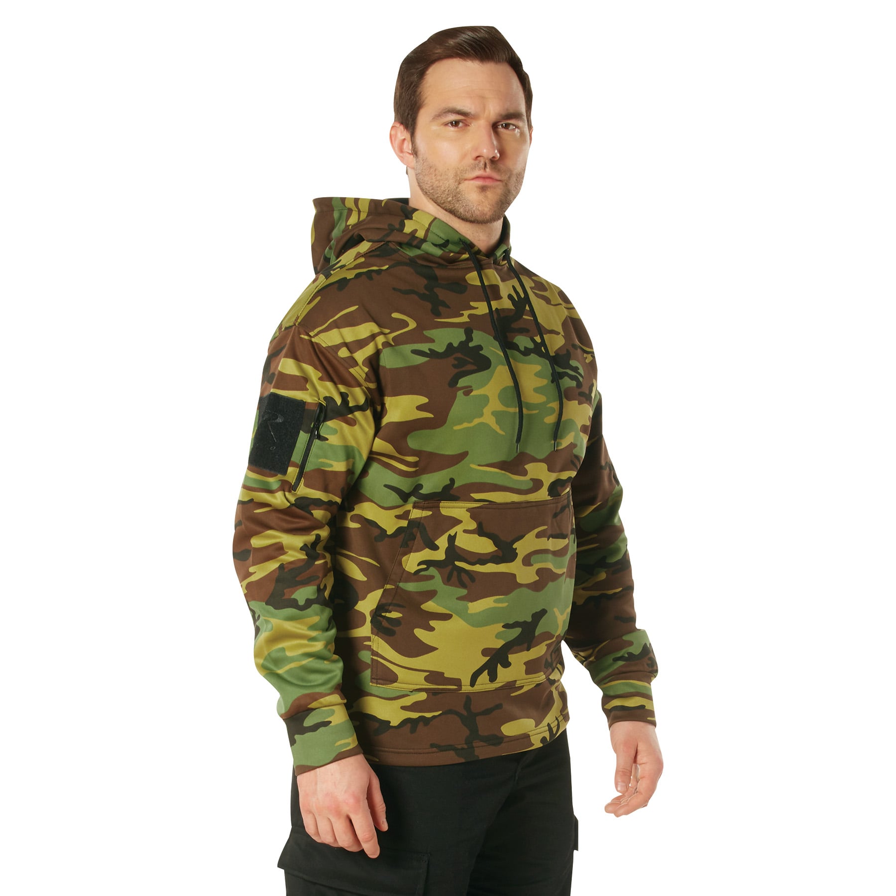 Rothco Concealed Carry Hoodie - Woodland Camo, Large