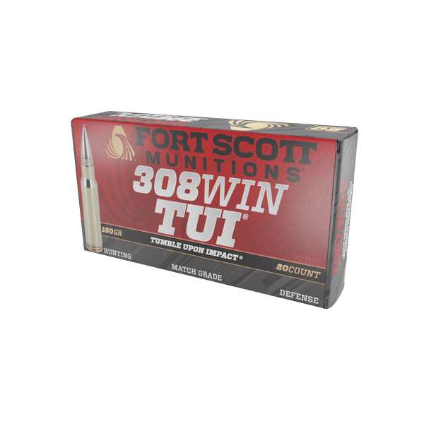 Fort Scott Munitions Tumble Upon Impact .308 Win 150 gr SCS 20rds Rifle Ammo for Accuracy - 308150SCV2