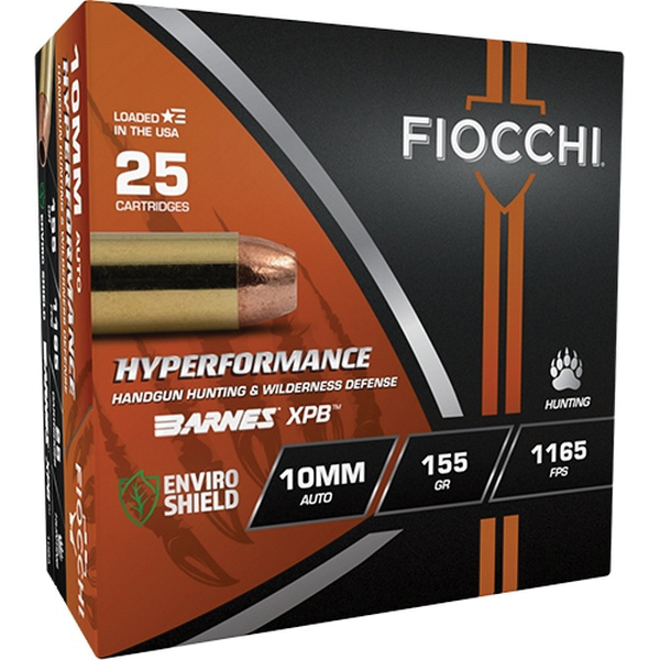 Fiocchi Hyperformance Hunt Ammunition 10mm Auto 155gr HP 1165 fps 25/ct - Flat Rate Shipping Under 30lbs! - No Credit Card Fees