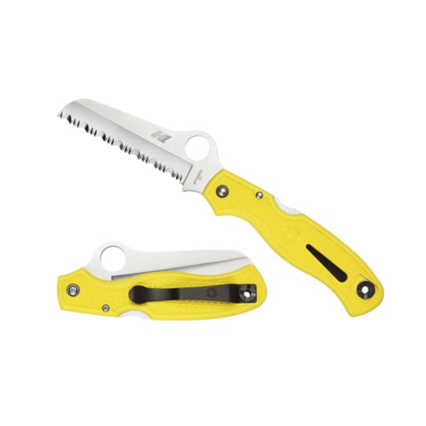 Spyderco Atlantic Salt Sheepsfoot Folding Knife, 3.687" - C89SYL