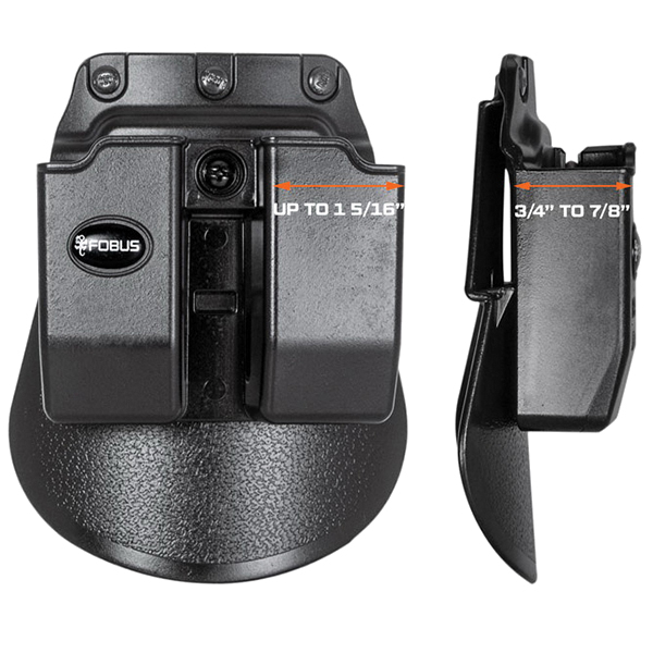 Fobus Double Magazine Pouch for 9mm/.40 (Glock and H&K USP), Black - 6900NDP