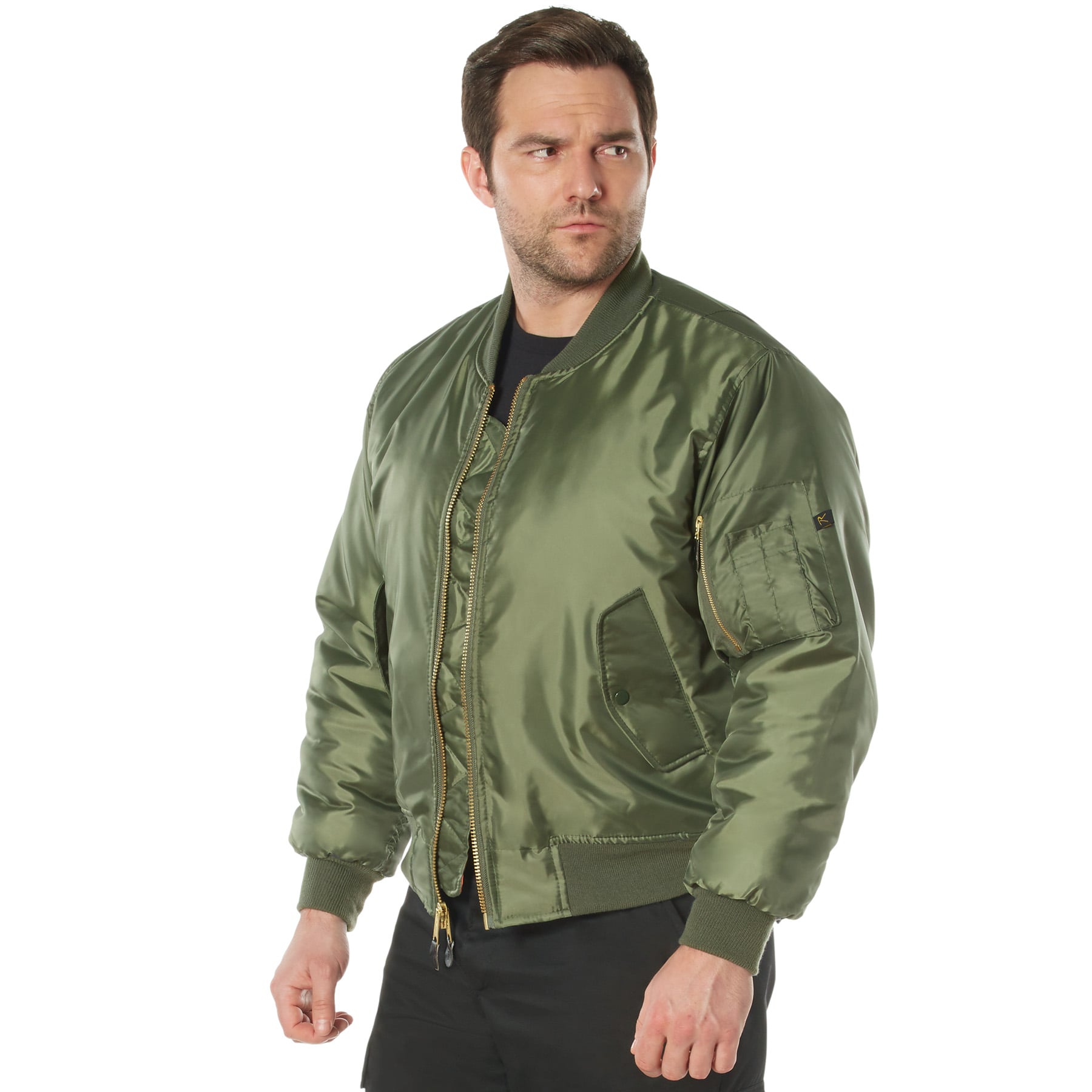 Rothco Concealed Carry Ma-1 Flight Jacket - Sage Green, Large