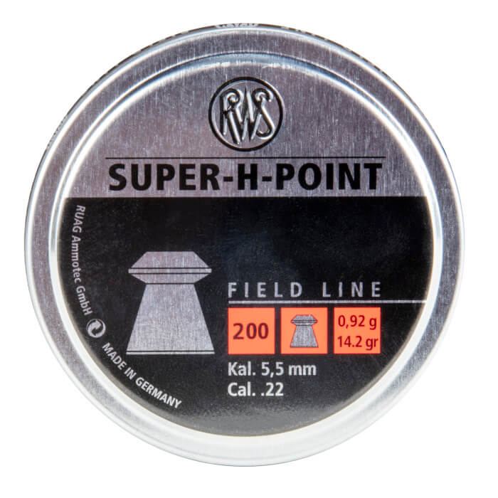 RWS Super-H-Point .22 Cal 14.2 Gr Air Gun Pellets, 200rds - 2317404
