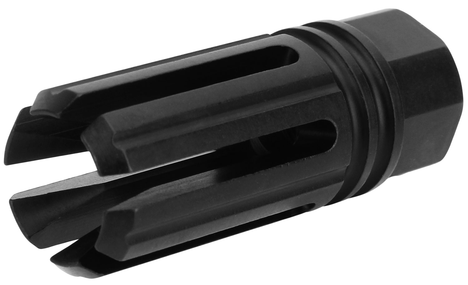 Tacfire 1/2-28 6-Prong Flash Hider Muzzle Brake, .223 Rem/5.56, Nitride Black - MZ1005-N