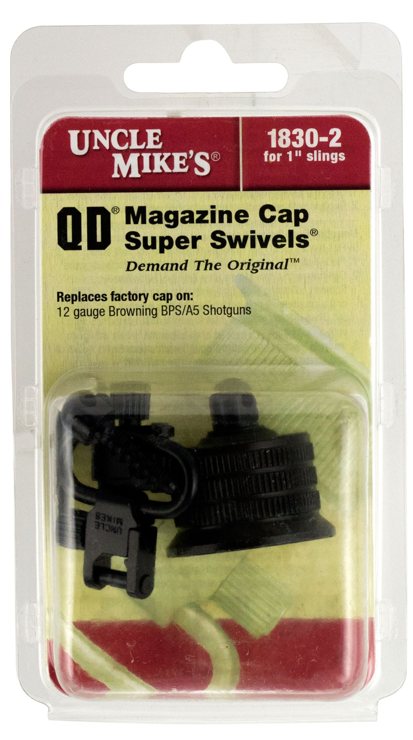 Uncle Mike's 1" Mag Cap Sling Swivel, Black - 18302
