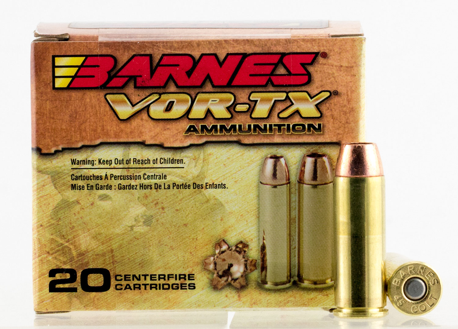 Barnes VOR-TX Hunting Handgun Ammo 45 Colt 200 gr. XPB 20 rd. - No Credit Card Fees - Low, flat rate shipping