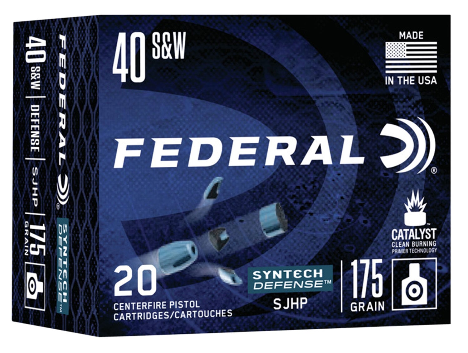 Federal S40SJT1 Syntech Defense 40S&W 175gr Segmented Jacketed Hollow Point 20 Per Box/10 Case - No Credit Card Fees - Low, flat rate shipping