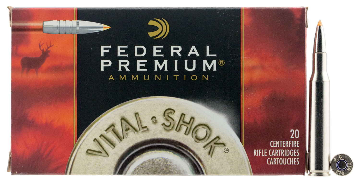Federal Trophy Bonded Tip Rifle Ammunition .270 Win 140gr PT 2950 fps 20/ct - No Credit Card Fees - Low, flat rate shipping