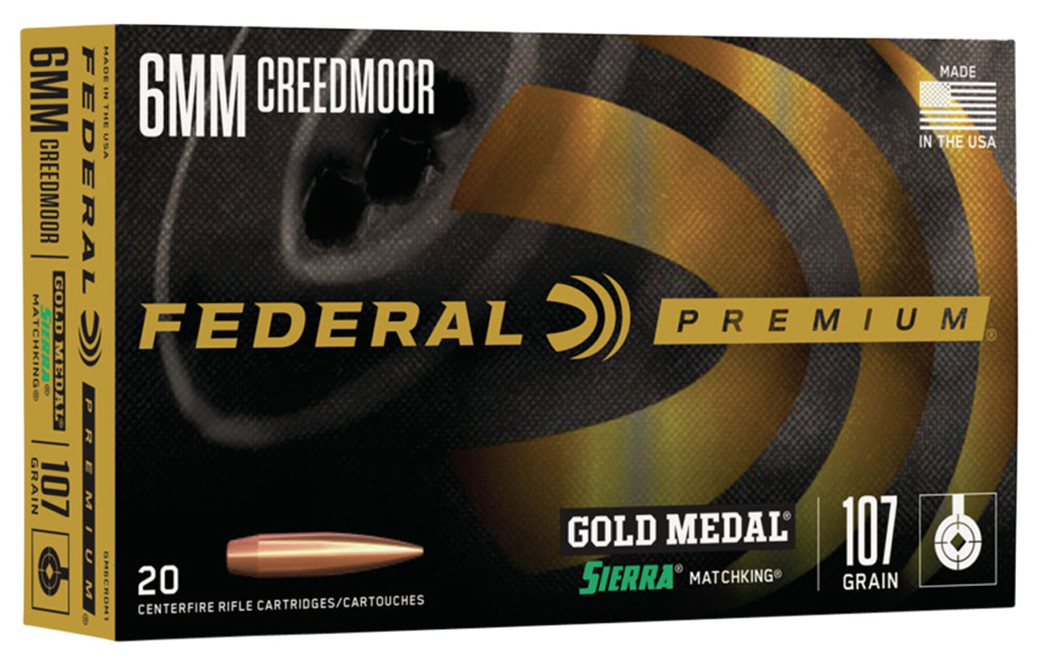 FED GOLD MDL 6MMCRD 107GR SMK 20/200 - No Credit Card Fees - Low, flat rate shipping