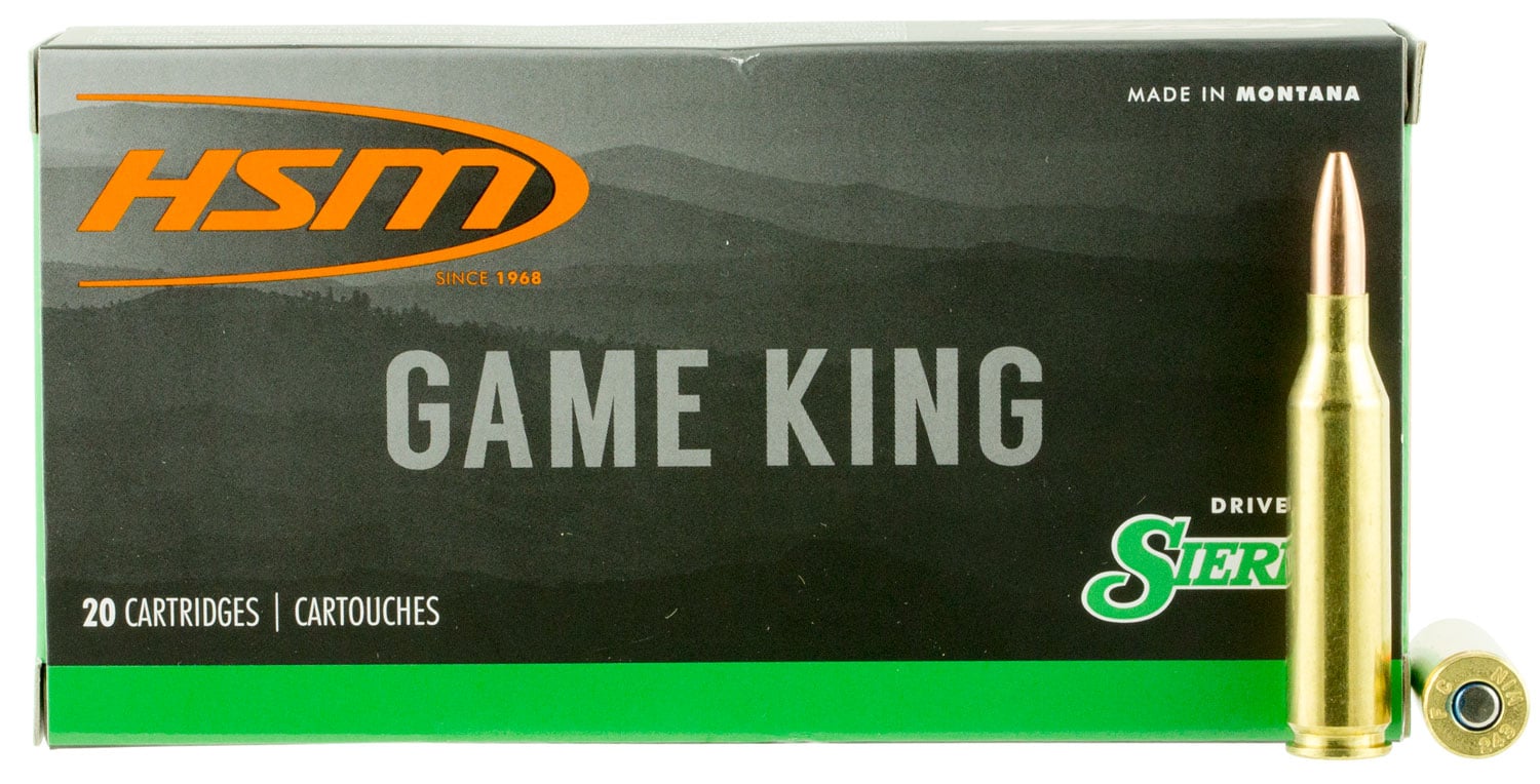 HSM Ammunition Game King 85 gr Spitzer Boat Tail .243 Win Ammo, 20/box - HSM-243-17-N