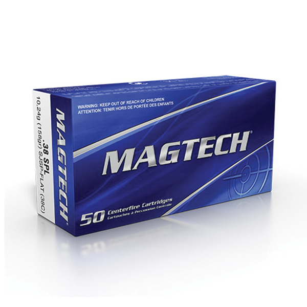 Magtech 38C Range/Training 38Special 158gr Semi Jacketed Soft Point Flat 50 Per Box/20 Case - No Credit Card Fees - Low, flat rate shipping