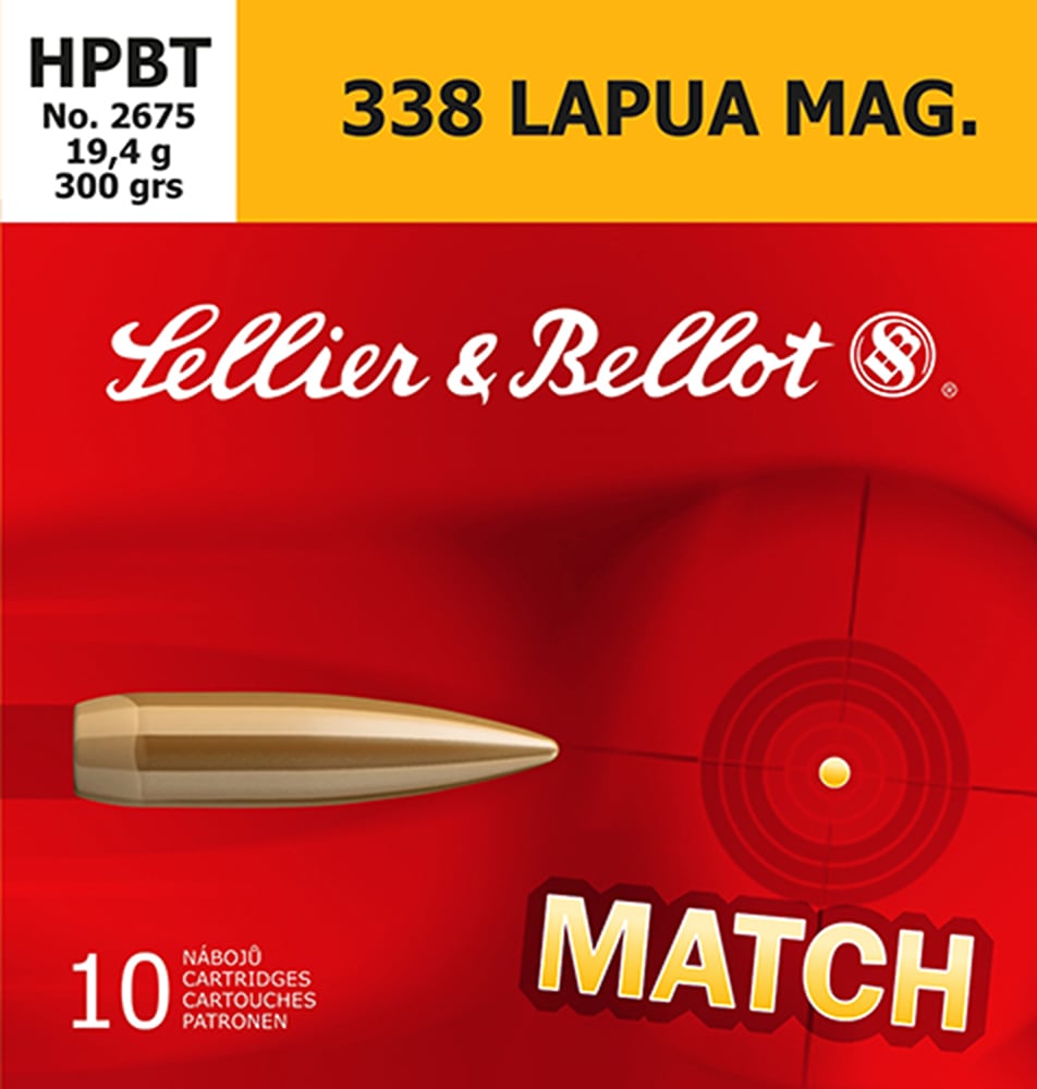 Sellier & Bellot 300 gr Hollow Point Boat Tail .338 Lapua Mag Ammo, 10/box - SB338LMB