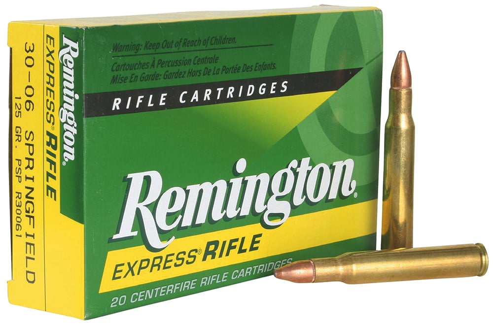 Remington Core-Lokt 125 gr Pointed Soft Point .30-06 Spfld Ammo, 20/box - R30061