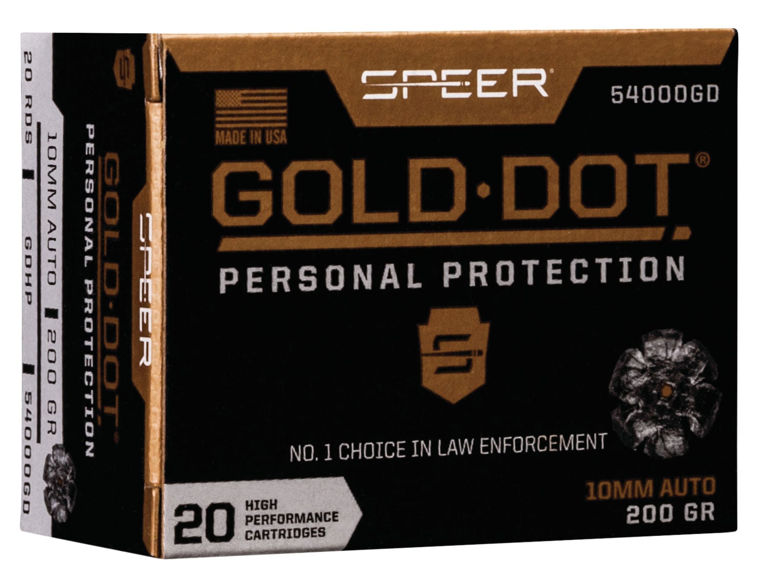 SPEER 10MM AUTO 200GR GDHP AMMO 20 RD/BX 10 BX/CS - No Credit Card Fees - Low, flat rate shipping
