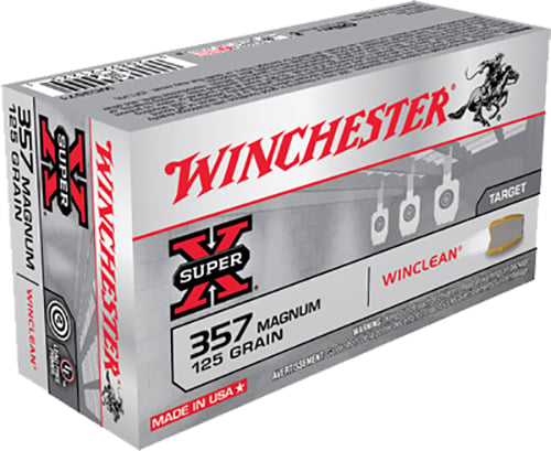 Winchester Ammo WC3571 Super X 357Mag 125gr Winclean Brass Enclosed Base 50 Per Box/10 Case - No Credit Card Fees - Low, flat rate shipping