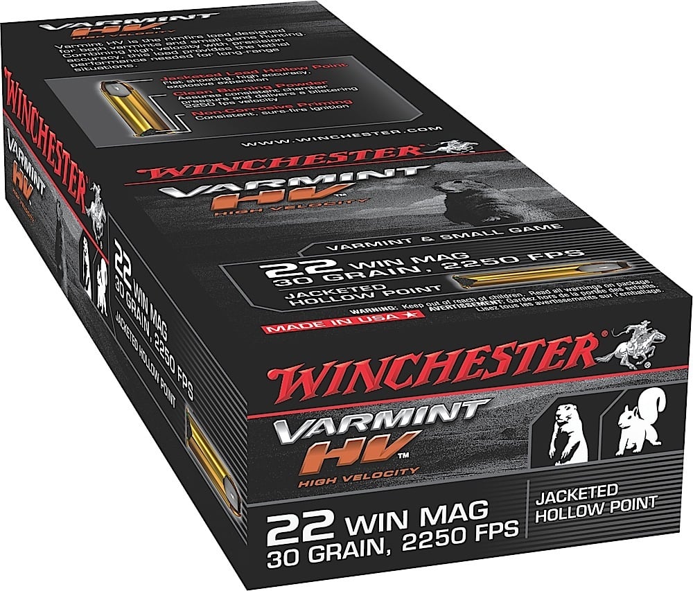 Winchester Ammo S22M2 Varmint HV 22WMR 30gr Jacketed Hollow Point 50 Per Box/40 Case - No Credit Card Fees - Low, flat rate shipping