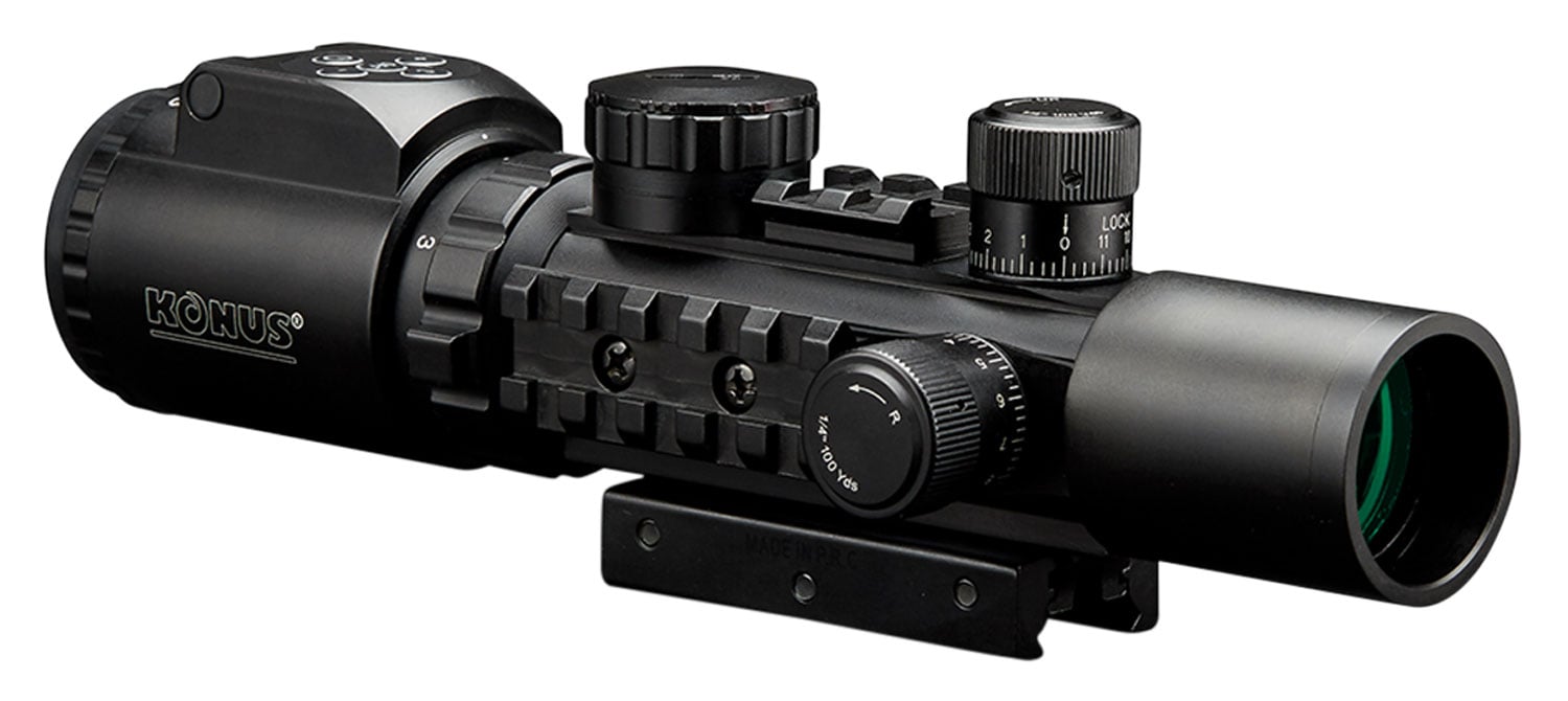 Konus USA KONUSPRO AS-34 2-6x28mm Dual Illuminated Engraved Mil-Dot Rifle Scope - 7170